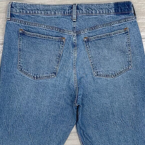 Abercrombie & Fitch The Baggy Low Rise Jeans in Medium With Let Down Hem Size 32 - Picture 9 of 16